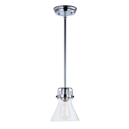 Maxim Lighting Seafarer 1-Light Pendant With Bulb, Polished Chrome 91110CDPC/BUL